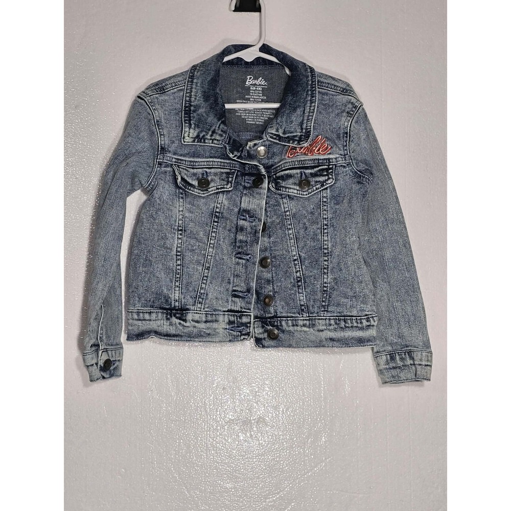 Barbie Girl Revolution Denim Jacket Girls 6X Blue Acid Wash EUC‎ 💕✨